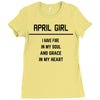 April Girl Ladies Fitted T-Shirt