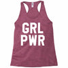 girl power white logo Racerback Tank