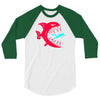 monster fish eats diver 3/4 Sleeve Shirt