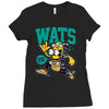 wats (2) Ladies Fitted T-Shirt