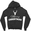 buck merry christmas Zipper Hoodie