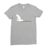 unicorn scooting on the floor Ladies Fitted T-Shirt