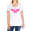 breast cancer wonder woman Ladies Curvy T-Shirt