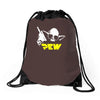 pew yoda wars funny Drawstring Bags