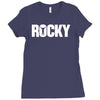 rocky balboa baseball jersey Ladies Fitted T-Shirt
