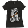 Work Hard, Stay Humble Ladies Fitted T-Shirt