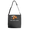 need more coffee Adjustable Strap Totes