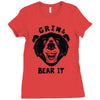 grin and bear it Ladies Fitted T-Shirt