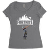 fortnite dab (white) Women's Triblend Scoop T-shirt