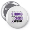 we don't know how strong we are until being strong is the only choice Pin-back button
