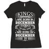 Real Kings Are Born On December 20 Ladies Fitted T-Shirt