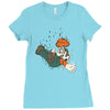 the falling italian Ladies Fitted T-Shirt