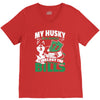 my husky is in charge! V-Neck Tee
