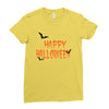 happy halloween . Ladies Fitted T-Shirt