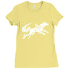 okami tribute wolf ladies Ladies Fitted T-Shirt