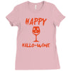 halloween happy hallowine Ladies Fitted T-Shirt