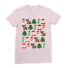 christmas pixel Ladies Fitted T-Shirt