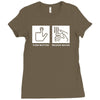 push button receive bacon Ladies Fitted T-Shirt
