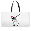 skeleton dabbing christmas Weekender Totes