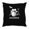 drummer drum kit indie rock music Throw Pillow