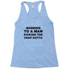 happily married to a man kicking the crap outta stomach cancer Racerback Tank