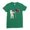 Astronaut Celebrating Independence  Day at 1776 Ladies Fitted T-Shirt