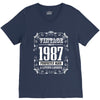 vintage made in 1987 perfectly aged a living legend V-Neck Tee