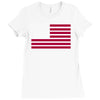 usa flag navy american Ladies Fitted T-Shirt