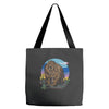 polygon bear graphic Tote Bags