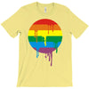 rainbow colored stripes dot running splashes T-Shirt