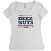 vote deez nuts Women's Triblend Scoop T-shirt