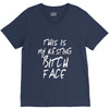 resting bitch face girls V-Neck Tee