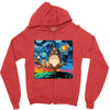 Totoro Van Gogh Parody Zipper Hoodie