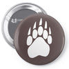 large bear paw print crew neck long sleeve Pin-back button