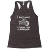 i don`t snore! i dream i am a motorcycle Racerback Tank