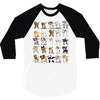 dabbing animals 3/4 Sleeve Shirt