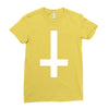 wasted youth inverted cross indie geek swag funny Ladies Fitted T-Shirt