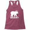 new bear deer beer funny Racerback Tank