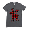 lumberjack reindeer Ladies Fitted T-Shirt