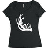 deer antler with buck forest Women's Triblend Scoop T-shirt