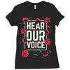 Women's March Hear Our Voice Ladies Fitted T-Shirt