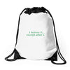 i before e Drawstring Bags