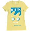blur milk coffee and tv rock music band Ladies Fitted T-Shirt