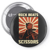 rock beat scissors Pin-back button