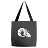 rabbit silhouette Tote Bags