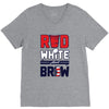 red white and brew V-Neck Tee