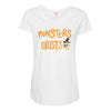 monster ghost Maternity Scoop Neck T-shirt