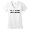 dear santa sent rent Women's V-Neck T-Shirt