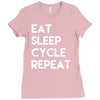 eat sleep cycle repeat Ladies Fitted T-Shirt