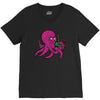 purple octopus playing the bagpipes V-Neck Tee